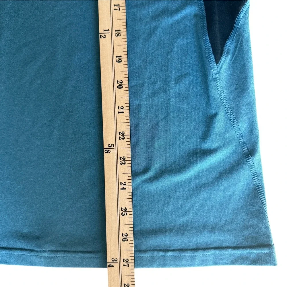 Rip Curl Mens Rash Guard Blue Black Short Sleeve UPF 50+ Swim Shirt Large